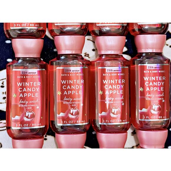12 pcs Bath & Body Works WINTER CANDY APPLE 3oz Travel Size Shower Gel Body Wash - Picture 3 of 4